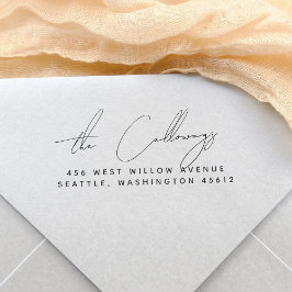 Sello Automático Dirección de devolución de firma de caligrafía de 