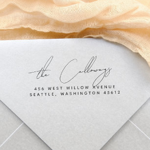 Sello Automático Dirección de devolución de firma de caligrafía de