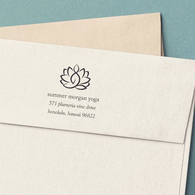 Sello Automático Dirección de devolución de flores de Lotus (Subido por el creador)