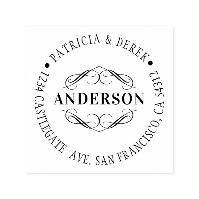 Sello Automático Dirección de devolución de Flourish (Diseño)