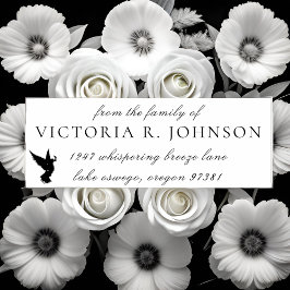 Sello Automático Dirección de devolución de funeral Dove Family