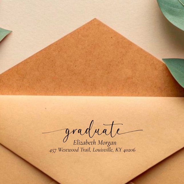 Sello Automático Dirección de devolución de graduación de moda (Subido por el creador)