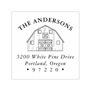 Sello Automático Dirección de devolución de granjas de granja famil