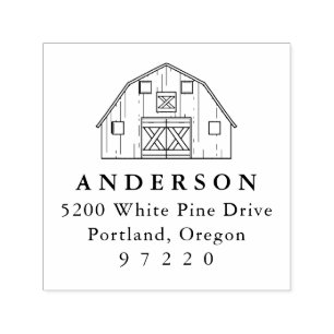 Sello Automático Dirección de devolución de granjas de granja famil