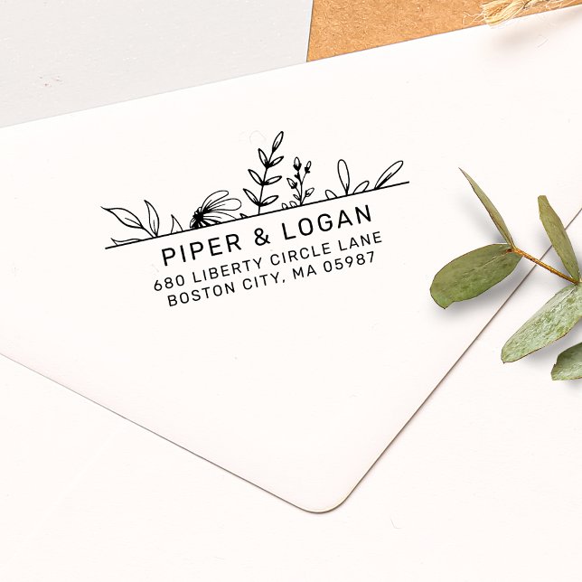 Sello Automático Dirección de devolución de greenery caprichosa dib (Subido por el creador)