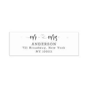 Sello Automático Dirección de devolución de guión caligráfico de co