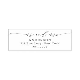 Sello Automático Dirección de devolución de guión caligráfico de Mo