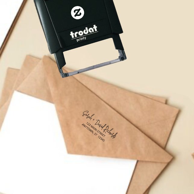 Sello Automático Dirección de devolución de guión de mano caligráfi (Subido por el creador)