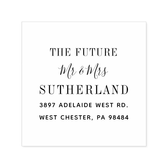 Sello Automático Dirección de devolución de guión de Sr. y Sra. Fut (Diseño)