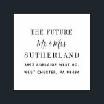 Sello Automático Dirección de devolución de guion de Sr y Sra Futur<br><div class="desc">Sello de tinta automática con dirección de devolución de guion de Sr y Sra Futuro Moderno. Personalice fácilmente haciendo clic en el botón "personalizar". 

También están disponibles para su compra otros colores de almohadillas de tinta.</div>