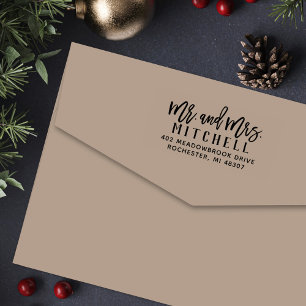 Sello Automático Dirección de devolución de guiones pinchados de Mr