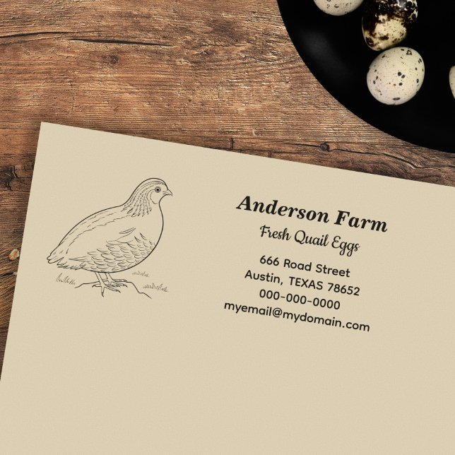 Sello Automático Dirección de devolución de huevos de codorniz de g (Farm Quail Eggs Return Address Self-inking Stamp)