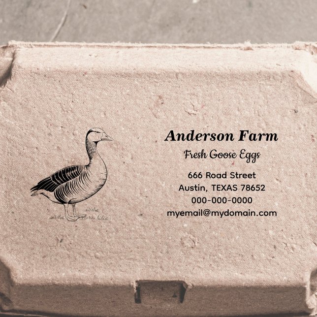 Sello Automático Dirección de devolución de huevos de ganso de gran (Farm Goose Eggs Return Address Self-inking Stamp)
