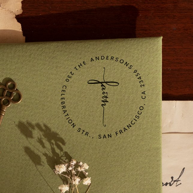 Sello Automático Dirección de devolución de ida y vuelta cruzada de (Rubber Stamp Mock-up)