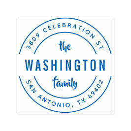 Sello Automático Dirección de devolución de ida y vuelta de nombre 