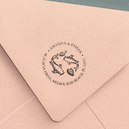 Sello Automático Dirección de devolución de Koi Pond