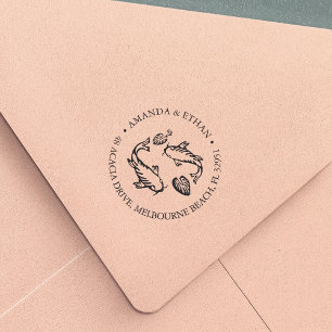 Sello Automático Dirección de devolución de Koi Pond