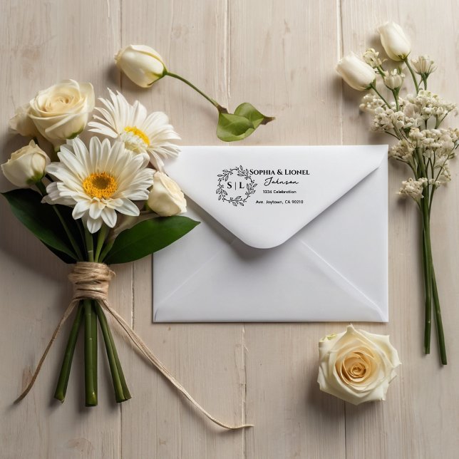 Sello Automático Dirección de devolución de la corona floral rusa (Subido por el creador)