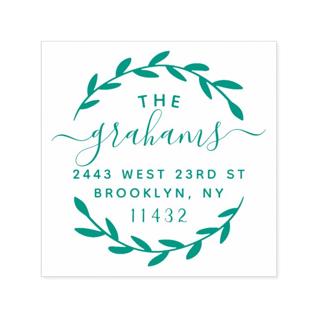 Sello Automático Dirección de devolución de la familia botánica con (Diseño)