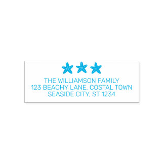 Sello Automático Dirección de devolución de la familia costera Star