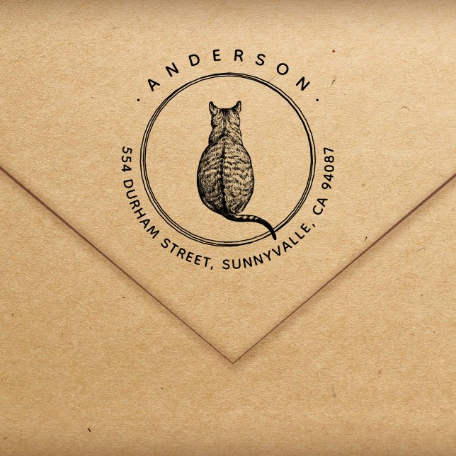 Sello Automático Dirección de devolución de la familia de gatos mod (Subido por el creador)