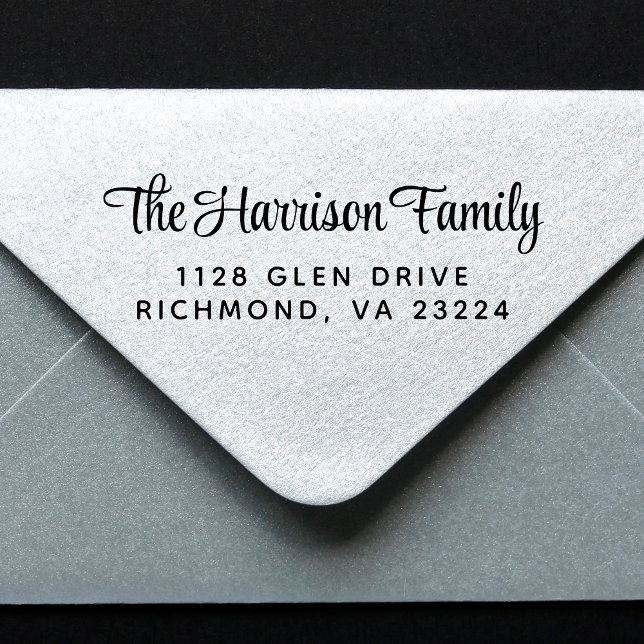 Sello Automático Dirección de devolución de la familia de guiones c (Add a touch of sophistication and elegance to every envelope with minimal effort)