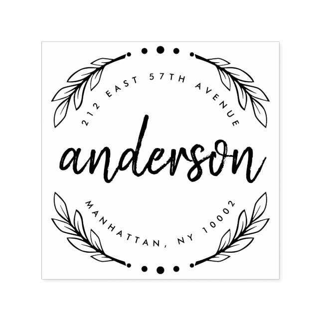 Sello Automático Dirección de devolución de la familia de guiones d (Diseño)