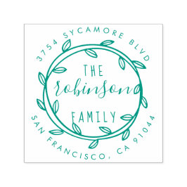 Sello Automático Dirección de devolución de la familia de guirnalda