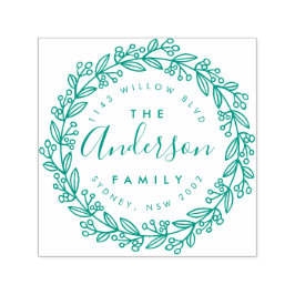 Sello Automático Dirección de devolución de la familia de guirnalda