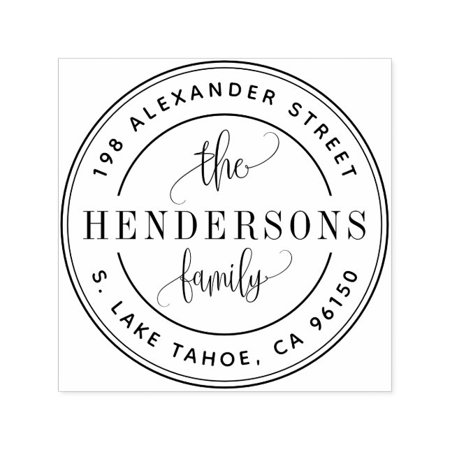 Sello Automático Dirección de devolución de la familia de logotipos (Diseño)