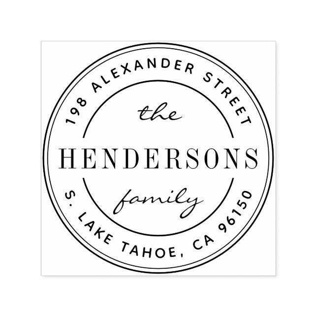 Sello Automático Dirección de devolución de la familia de logotipos (Diseño)