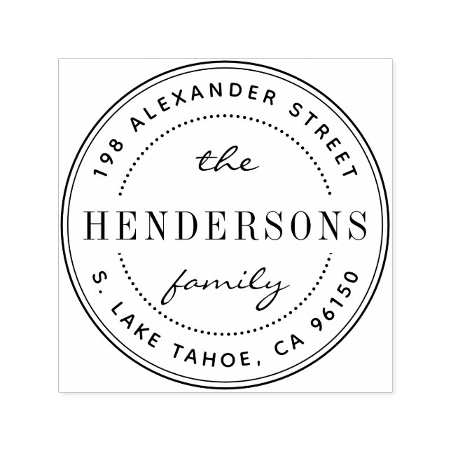 Sello Automático Dirección de devolución de la familia de logotipos (Diseño)