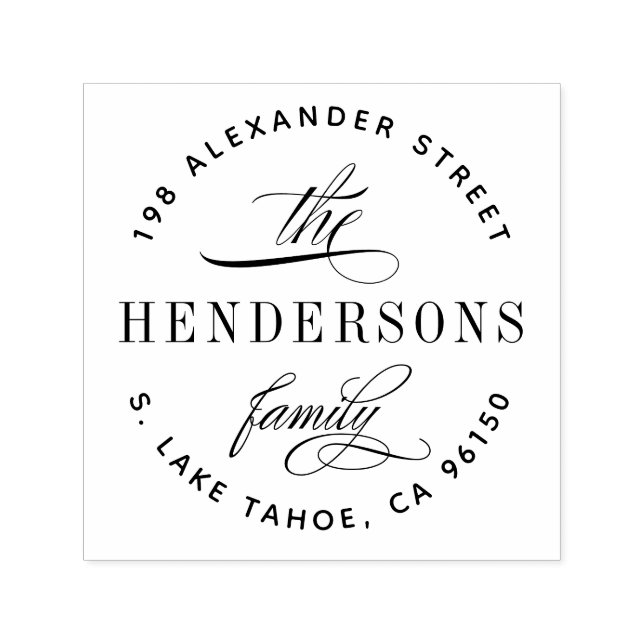 Sello Automático Dirección de devolución de la familia de logotipos (Diseño)