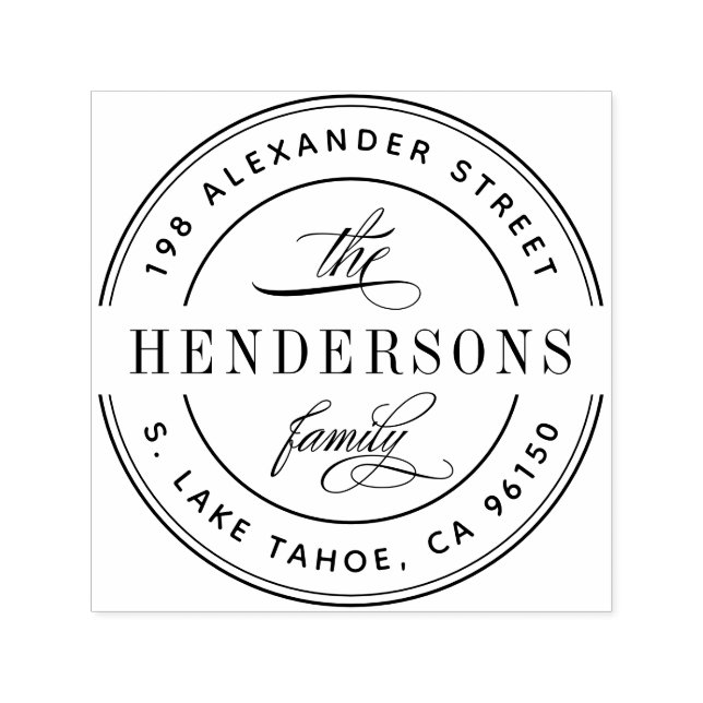 Sello Automático Dirección de devolución de la familia de logotipos (Diseño)