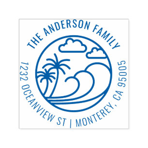 Sello Automático Dirección de devolución de la familia de ondas tro