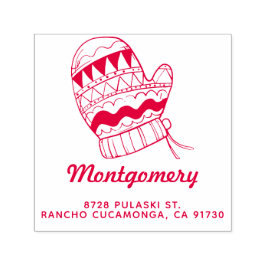 Sello Automático Dirección de devolución de la familia Feliz Navida