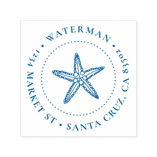 Sello Automático Dirección de devolución de la familia Starfish dib (Diseño)