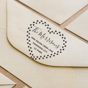 Sello Automático Dirección de devolución de la familia Wreath de Pa