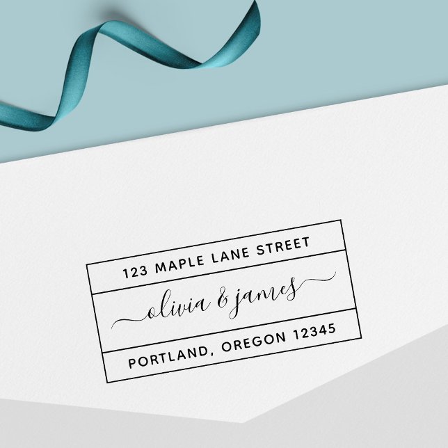 Sello Automático Dirección de devolución de la pareja del guión de  (Subido por el creador)