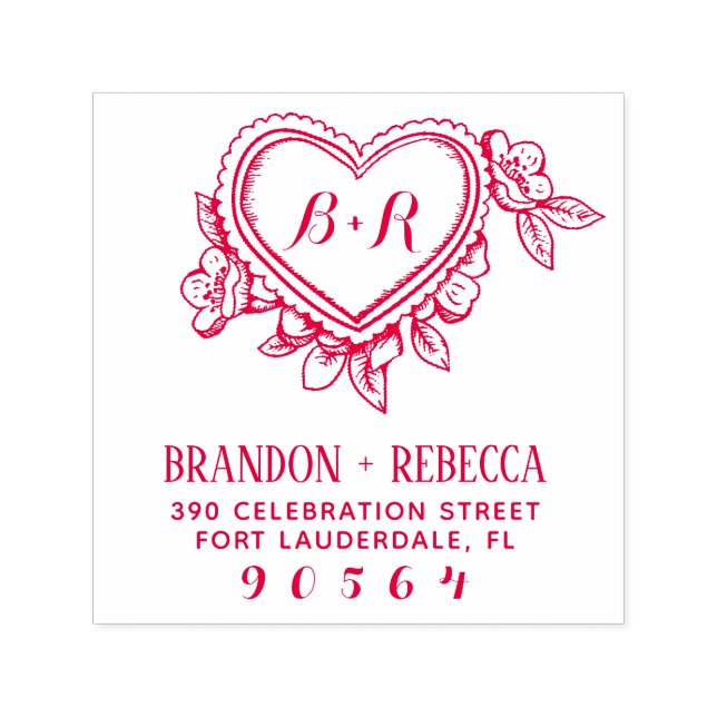 Sello Automático Dirección de devolución de las Iniciales Botánicas (Diseño)