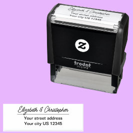 Sello Automático Dirección de devolución de las parejas minimalista