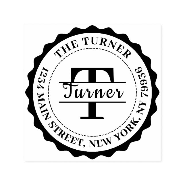 Sello Automático Dirección de devolución de monograma (Diseño)