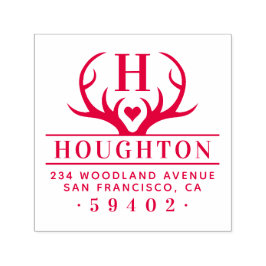 Sello Automático Dirección de devolución de monograma de nombres de