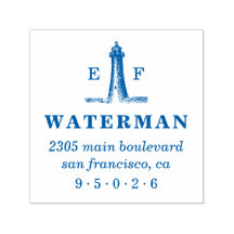 Dirección de devolución de monograma del faro de v