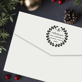 Sello Automático Dirección de devolución de monograma elegante de H