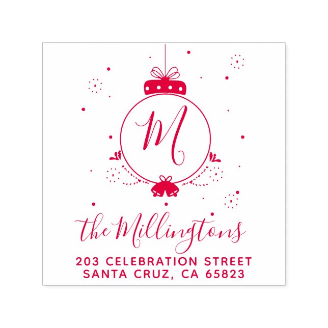 Sello Automático Dirección de devolución de monograma en baudible p (Diseño)