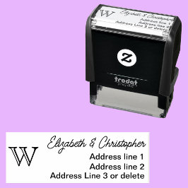 Sello Automático Dirección de devolución de monograma personalizado