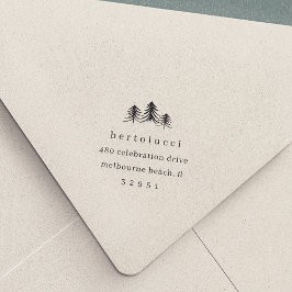 Sello Automático Dirección de devolución de Navidades de árbol de p