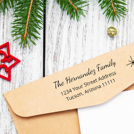 Sello Automático Dirección de devolución de Navidades de familia co