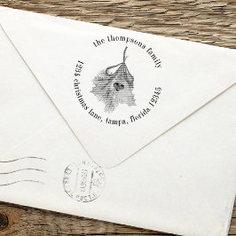 Sello Automático Dirección de devolución de navidades de Holiday Ho